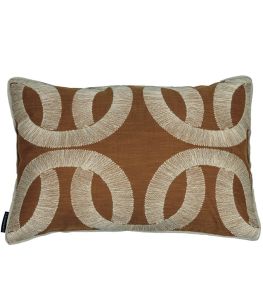 Sur Un Fil Cushion 40 x 60cm by Maison Casamance Orange Terreux