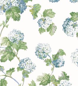 Sussex Hydrangea Wallpaper by Anna French Blue & Green Sussex Hydrangea Wallpaper by Anna French Blue & Green