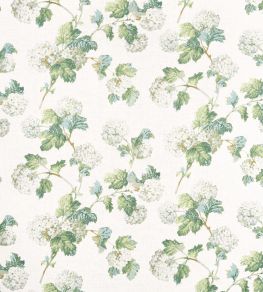 Sussex Hydrangea Fabric by Anna French White & Green Sussex Hydrangea Fabric by Anna French White & Green