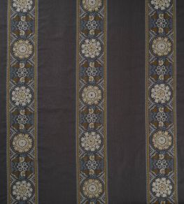 Suzani Stripe Fabric by James Hare Ink/Gold