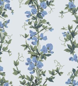 Sweet Pea Wallpaper by Farrow & Ball Blue Sweet Pea Wallpaper by Farrow & Ball Blue