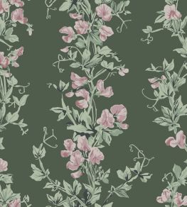 Sweet Pea Wallpaper by Farrow & Ball Green Sweet Pea Wallpaper by Farrow & Ball Green