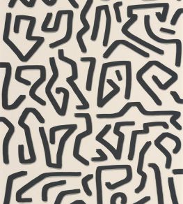 Symbol Wallpaper by Casadeco Lin/Noir
