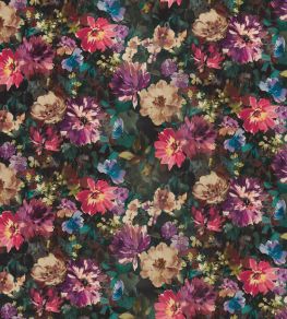 Tahiti Fabric by Clarke & Clarke Amethyst/Emerald Tahiti Fabric by Clarke & Clarke Amethyst/Emerald
