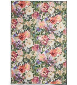 Tahiti Rug by Clarke & Clarke Forest & Rouge Tahiti Rug by Clarke & Clarke Forest & Rouge