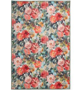 Tahiti Rug by Clarke & Clarke Teal & Rouge Tahiti Rug by Clarke & Clarke Teal & Rouge