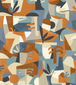 Tahiti Expression Wallpaper by Tres Tintas Blue Tahiti Expression Wallpaper by Tres Tintas Blue