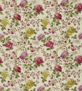 Tangley Fabric by Morris & Co Wine/Antique Yellow Tangley Fabric by Morris & Co Wine/Antique Yellow