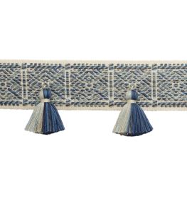 Taos Tasseled Border Trimming by Samuel & Sons Blue Sky Taos Tasseled Border Trimming by Samuel & Sons Blue Sky