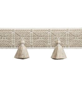 Taos Tasseled Border Trimming by Samuel & Sons White Sands Taos Tasseled Border Trimming by Samuel & Sons White Sands