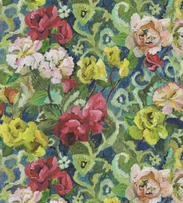 Tapestry Flower Fabric by Designers Guild Vintage Green