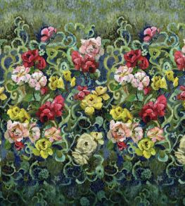 Tapestry Flower Mural by Designers Guild Vintage Green Tapestry Flower Mural by Designers Guild Vintage Green