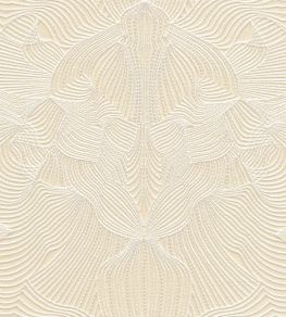 Techno Bee Embroidered Wallpaper by Moooi Ivory Techno Bee Embroidered Wallpaper by Moooi Ivory