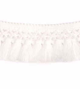 Teepee Fringe Trim by Christopher Farr Cloth Bianco Teepee Fringe Trim by Christopher Farr Cloth Bianco