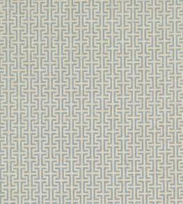 Temple Fabric by Schumacher Blue