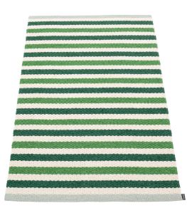Teo Rug by Pappelina Dark Green/Grass Green/Vanilla