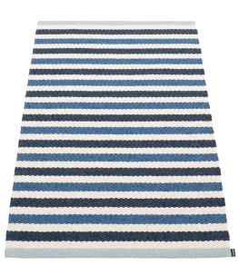 Teo Rug by Pappelina Denim/Dark Blue/Vanilla Teo Rug by Pappelina Denim/Dark Blue/Vanilla