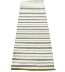 Teo Runner Rug by Pappelina Sage/Army/Vanilla