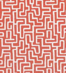 Terrace Lane Fabric by Thibaut Coral Terrace Lane Fabric by Thibaut Coral