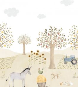 The Farm Adventures With Donkey Mural by Casadeco Naturel The Farm Adventures With Donkey Mural by Casadeco Naturel