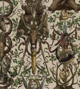 The Ganghofer Hunt Wallpaper by MINDTHEGAP Taupe/Brown/Red/Green/Gold The Ganghofer Hunt Wallpaper by MINDTHEGAP Taupe/Brown/Red/Green/Gold