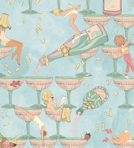 The Grand Pour Wallpaper by Brand McKenzie Aqua Miami The Grand Pour Wallpaper by Brand McKenzie Aqua Miami