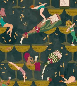 The Grand Pour Wallpaper by Brand McKenzie Dirty Olive The Grand Pour Wallpaper by Brand McKenzie Dirty Olive