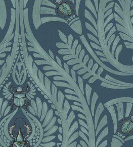 The Great Damask Wallpaper by Brand McKenzie Teal The Great Damask Wallpaper by Brand McKenzie Teal