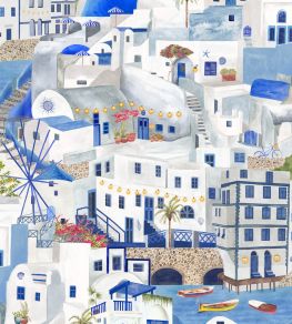 The Mediterranean Wallpaper by Brand McKenzie Blue & White The Mediterranean Wallpaper by Brand McKenzie Blue & White