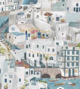 The Mediterranean Wallpaper by Brand McKenzie Slate Blue The Mediterranean Wallpaper by Brand McKenzie Slate Blue