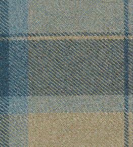 Callanish Plaid Fabric by The Isle Mill Aqua Callanish Plaid Fabric by The Isle Mill Aqua