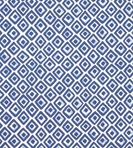Indian Diamond Fabric by Thibaut Blue Indian Diamond Fabric by Thibaut Blue