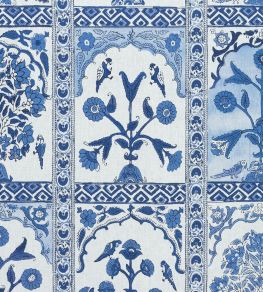 Indian Panel Fabric by Thibaut Blue