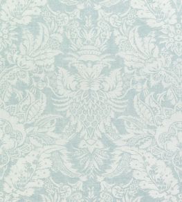 Chardonnet Damask Fabric by Thibaut Aqua