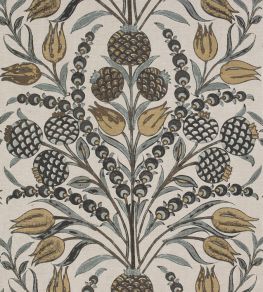 Corneila Fabric by Thibaut Grey/Gold