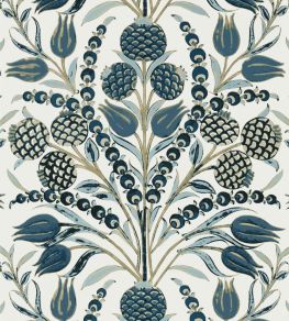 Corneila Wallpaper by Thibaut Aqua