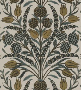 Corneila Wallpaper by Thibaut Grey/Gold