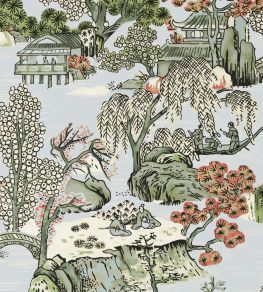 Asian Scenic Wallpaper by Thibaut Robin's Egg