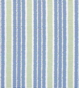 Topsail Stripe Fabric by Thibaut Royal and Green Apple