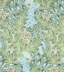 Desmond Fabric by Thibaut Aqua and Green Desmond Fabric by Thibaut Aqua and Green