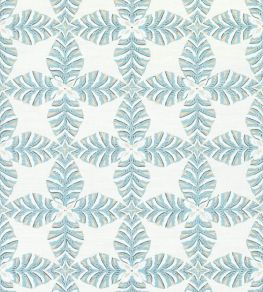 Starleaf Fabric by Thibaut Aqua Starleaf Fabric by Thibaut Aqua