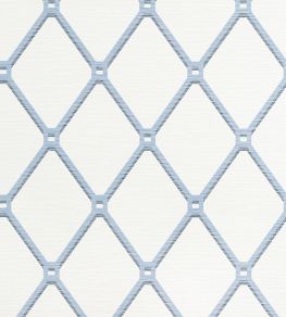 Easom Trellis Wallpaper by Thibaut Blue