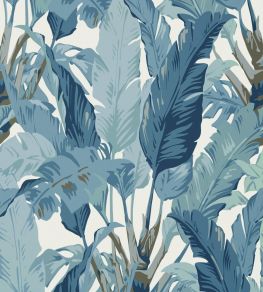Travelers Palm Wallpaper by Thibaut Spa Blue Travelers Palm Wallpaper by Thibaut Spa Blue