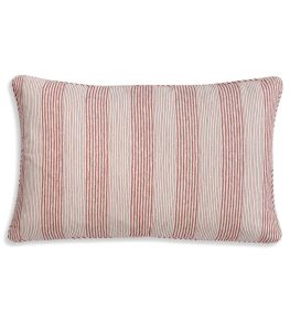 Ticking Cushion by Fermoie Red Ticking Cushion by Fermoie Red