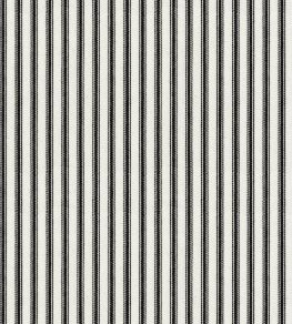Ticking Stripe 1 Fabric by Ian Mankin Black