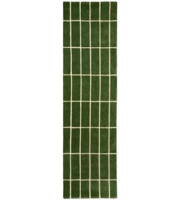 Tiiliskivi Runner Rug by Marimekko Green Tiiliskivi Runner Rug by Marimekko Green