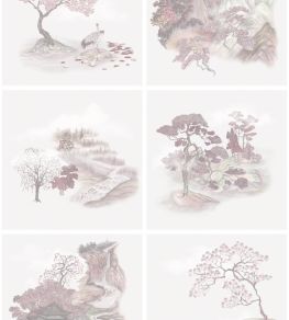 Tile Toile Wallpaper by Cole & Son Pink Tile Toile Wallpaper by Cole & Son Pink