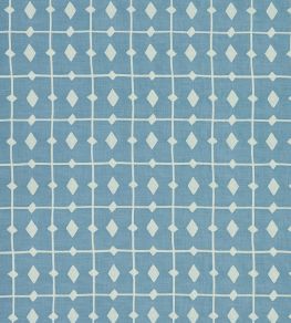 Tiles Fabric by Scion Cornflower Tiles Fabric by Scion Cornflower