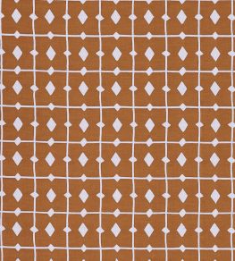 Tiles Fabric by Scion Rust Tiles Fabric by Scion Rust