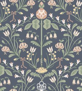 Till Carl Wallpaper by Sandberg Indigo